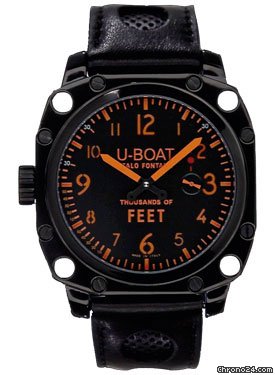U-Boat Thousands Of Feet 50 Black Steel Brushed watches