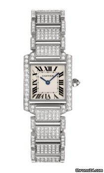 Cartier Tank Francaise Small Gold With Diamonds watches