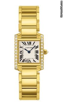 Cartier Tank Francaise Small Gold With Diamonds watches