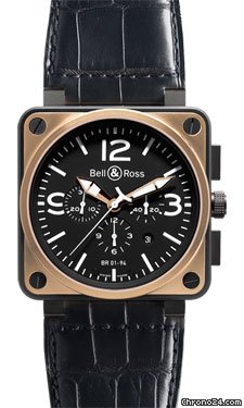 Bell & Ross BR 01-94 Chronograph Pink Gold and Carbon watches