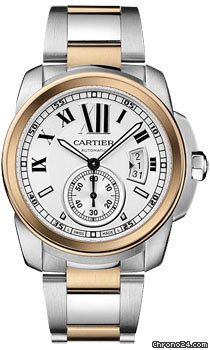 Cartier Calibre de Cartier Automatic Steel and Gold watches