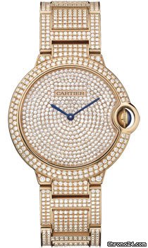 Cartier Ballon Bleu Pink Gold With Diamonds watches