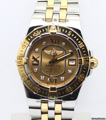 Breitling Starliner Stahl/Gold Diam NEU incl MWST mit Box+P watches