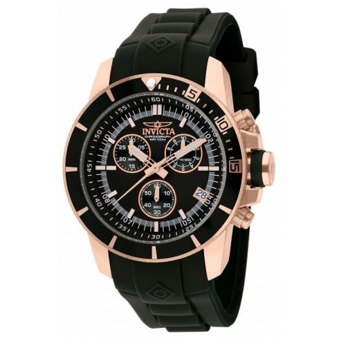 Invicta Pro Diver Chronograph Black Dial Black Polyurethane Men's Watch 11750 watches