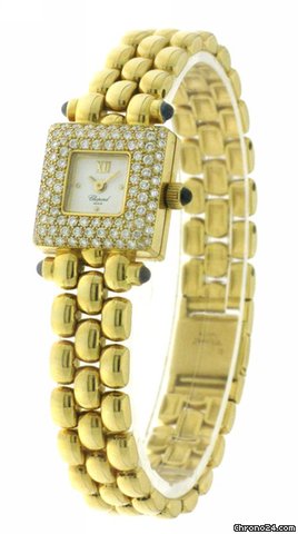Chopard Classic Square 18K Yellow Gold Ladies Watch Diamonds Small watches
