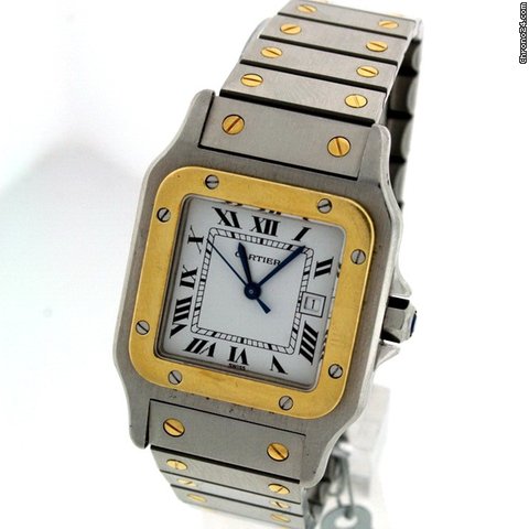 Cartier Santos Men's Two Tone Pre-owned watches