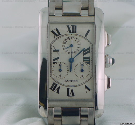 Cartier Tank Americaine Chronograph WG/WG watches