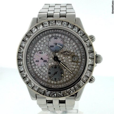 Breitling Crosswind Custom Diamond Pre-owned A13055 watches