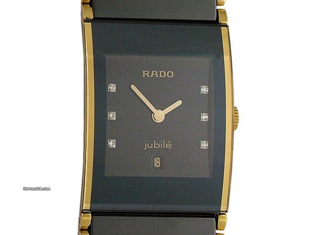 Rado Integral Ceramica Jubile Keramik/Gelbgold Diamond 35x24mm watches