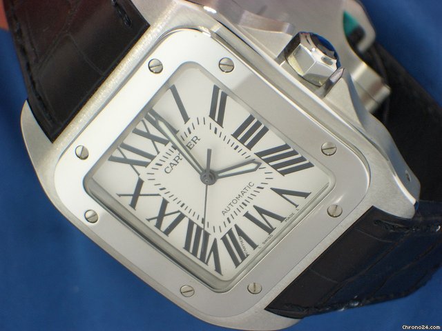 Cartier Santos 100 Acciaio Pelle watches