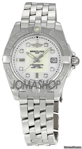 Breitling Galactic 32 Mother of Pearl Diamond Dial Ladies Watch A71356L2-A708SS watches
