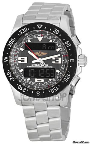 Breitling Airwolf Raven Mens Analog-Digital Watch A7836438-F539SS watches