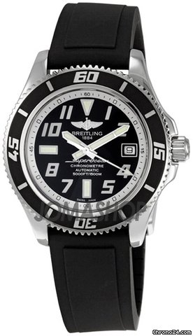 Breitling SuperOcean Black and Silver Dial Mens Watch A1736402-BA29BKPD watches
