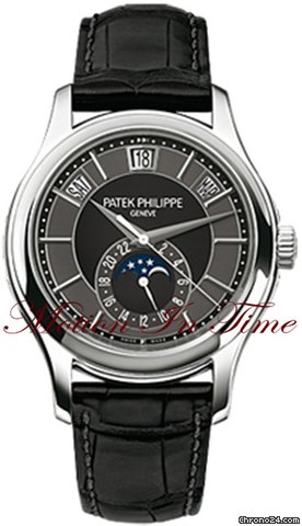 Patek Philippe 5205g ANNUAL CALENDAR MOONPHASE WHITE GOLD w/ BLACK DIAL NEW watches