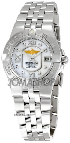 Breitling Galactic 30 Mother of Pearl Dial Diamond Ladies Watch A71340L2-A679SS watches