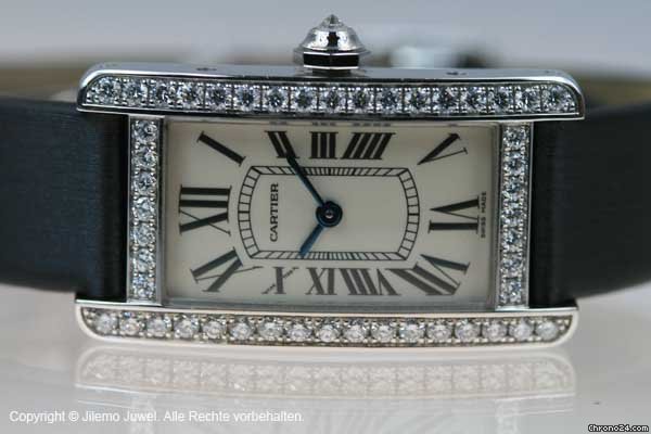 Cartier TANK AMERICAINE 750 18 K WEISSGOLD MIT DIAMANTEN watches