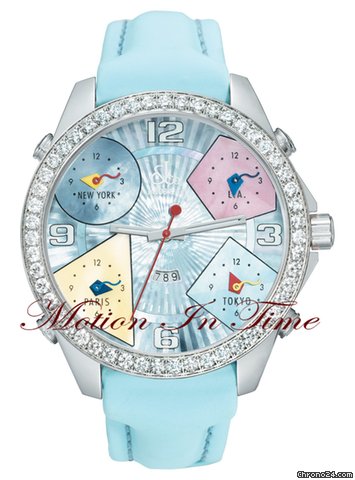 Jacob & Co. The Five Time Zone Watch Pastel Dial w/ 5.00ct Diamond watches