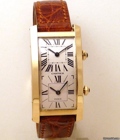 Cartier TANK CINTREE DOUBLE TIME ZONE watches