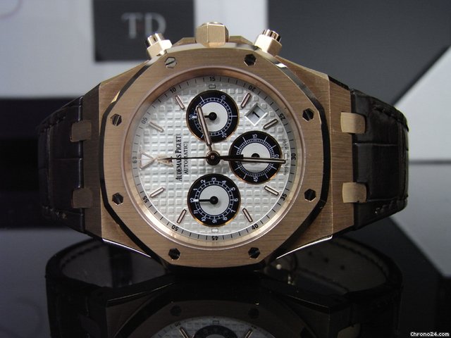 Audemars Piguet Royal Oak Chronograph Rose Gold White Dial watches