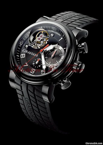Graham TOURBILLOGRAPH TRACKMASTER BLACK PVD LIMITED 100 PIECES-47mm watches