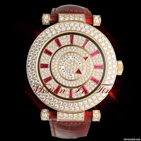 Franck Muller "DOUBLE MYSTERY" ROSE GOLD 42mm DIAMOND & RUBY watches
