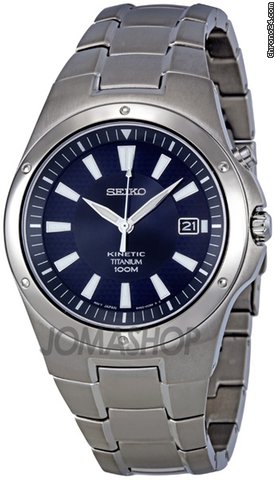 Seiko Blue Dial Kinetic Movement Mens Watch SKA415 watches