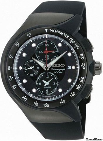 Seiko Streamline Black Rubber Strap Chronograph Mens Watch SNAD45P2 watches