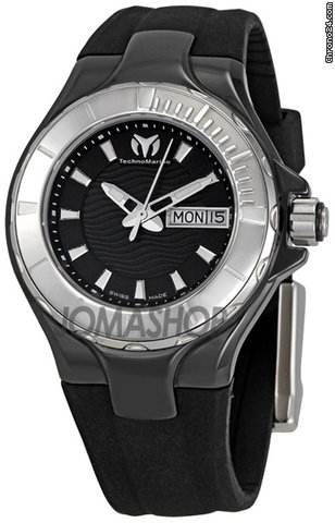 Technomarine Black Dial Ceramic Ladies Watch 110026 watches
