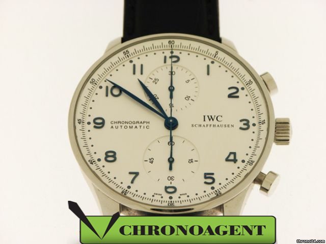 Replica IWC Portoghese Acciaio Nuovo Quad.bianco Indici Blu Watch
