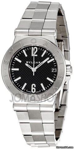 Bulgari Diagono Black Dial Stainless Steel Ladies Watch DG29BSSD watches