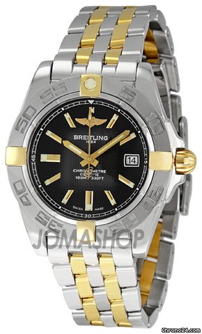 Breitling Galactic Black Dial Two Tone Ladies Watch B71356L2-BA11TT watches