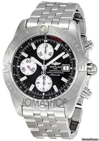 Breitling Chrono Galactic Black Dial Mens Watch A1336410-B719SS watches