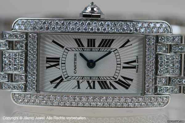 Cartier TANK AMERICAINE WEISSGOLD MIT 783 DIAMANTEN watches