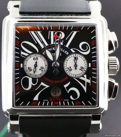 Franck Muller Conquistador king size steel, rubber, chrono watches