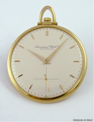 IWC Pocket Watch, Open Face, 18k Yellow Gold. watches
