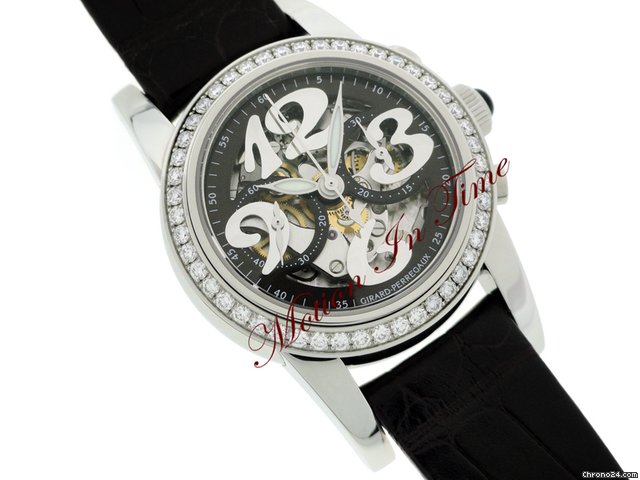 Girard Perregaux SMALL CHRONOGRAPH LADIES' DIAMOND SKELETON NEW 2011 watches