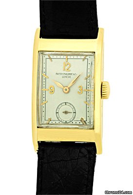 Patek Philippe Vintage Gent's 18K Yellow Gold Tank Strapwatch watches