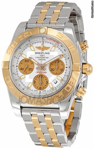 Breitling Chronomat 41 Silver Dial Chronograph Mens Watch CB014012-G713TT watches