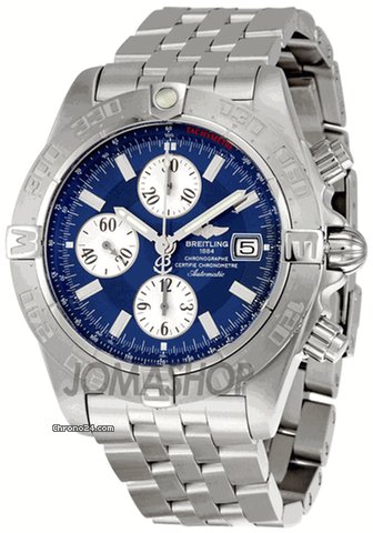 Breitling Galactic Chronograph Blue Dial Stainless Steel Mens Watch A1336410-C645SS watches