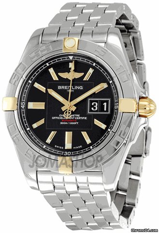 Breitling Galactic 41 Black Dial Stainless Steel Mens Watch B49350L2-BA08SS watches