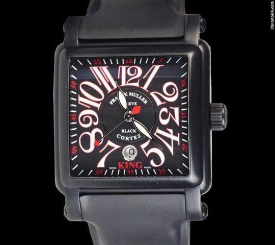 Franck Muller Conquistador King Cortez 10000 K SC NR Black SS PVD Tritium XL Mens watches