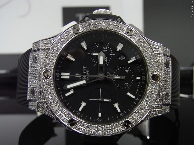 Hublot Big Bang 44mm Steel Diamond Set watches