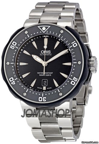Oris Pro Diver Black Dial Titanium Mens Watch 733-7646-7154MB watches