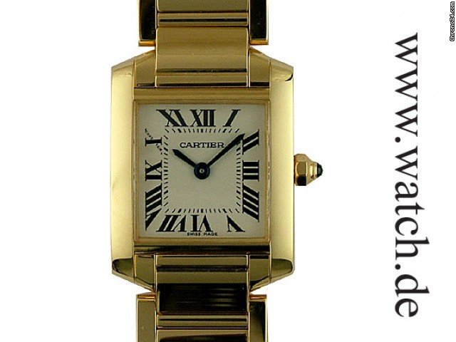 Cartier Tank Francaise PM kleines Modell Gelbgold 25x20mm watches