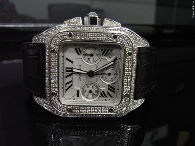Cartier Santos 100 XL Chronograph Diamond Set watches