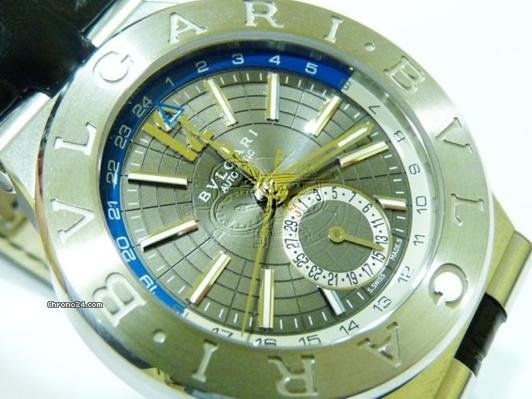 Bulgari DIAGONO GMT STAINLESS STEEL MENS WATCH SWISS watches