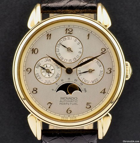 Movado 18k Yellow Gold Moon Phase Perpetual Calendar 40.B3.881 watches