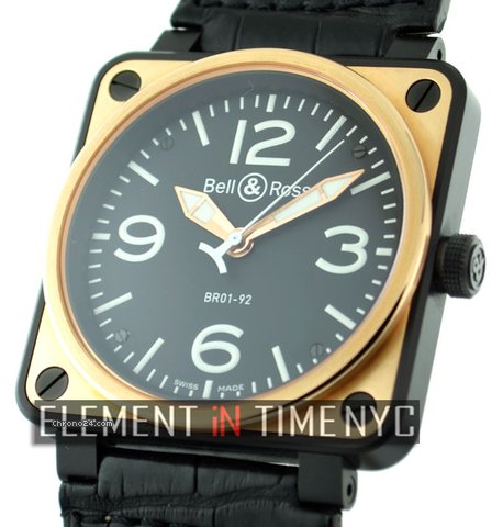 Bell & Ross BR 01-92 18k Pink Gold And Carbon watches