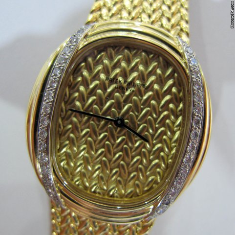Patek Philippe 18k & Diamonds Intricate Dial 20mmx30mm watches