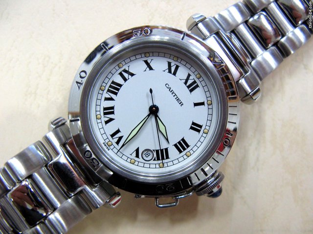Cartier Pasha Ss Automatic Date Rare R40206818 watches